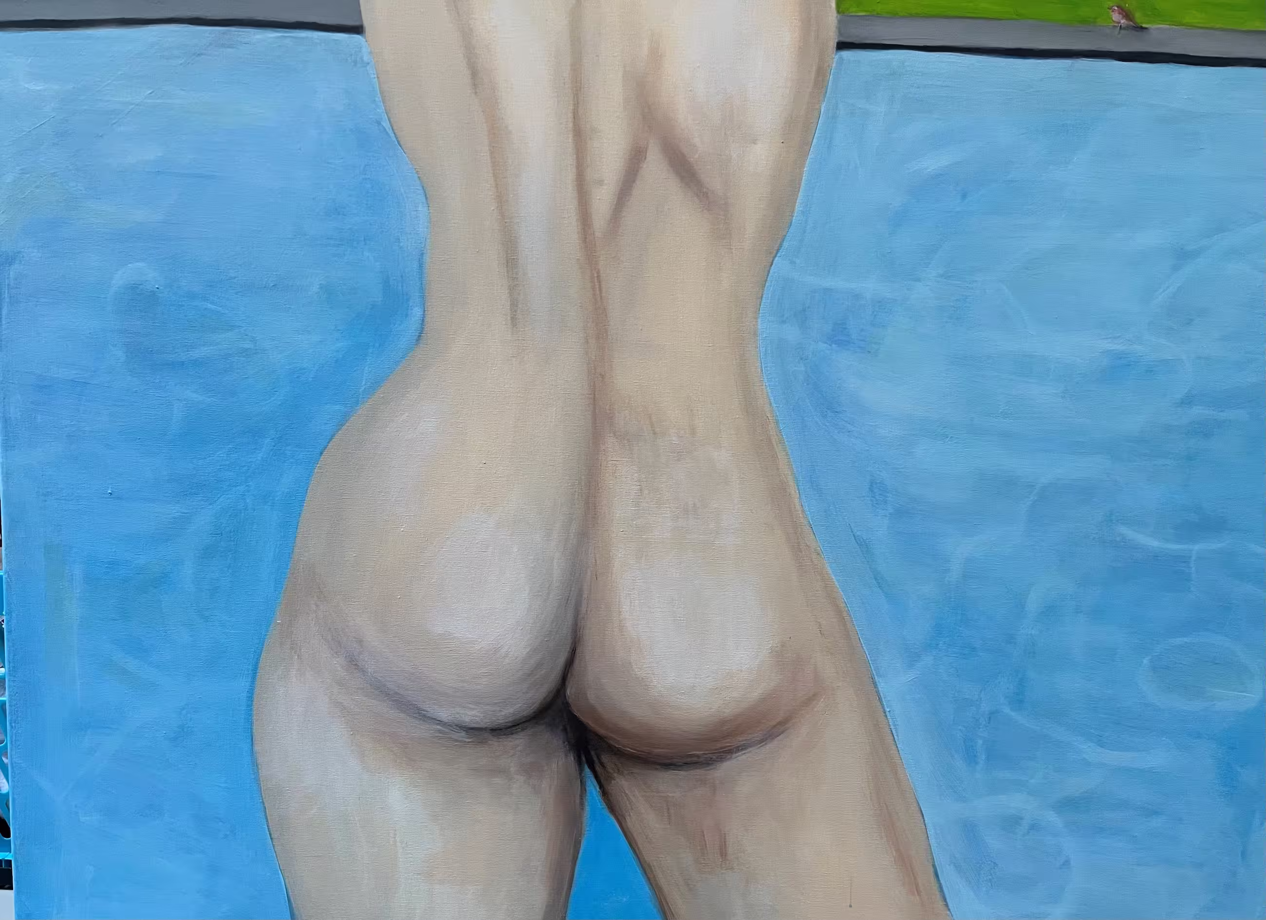 Robin is watching- Acryl op canvas Robin is watching- Acryl op canvas